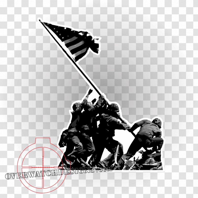 Raising The Flag On Iwo Jima Battle Of Marine Corps War Memorial Mount Suribachi Normandy Landings - Joe Rosenthal Transparent PNG