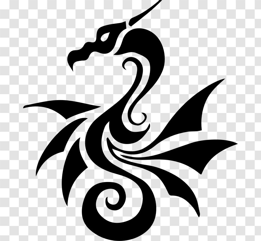 Stencil Dragon Art - Design Transparent PNG