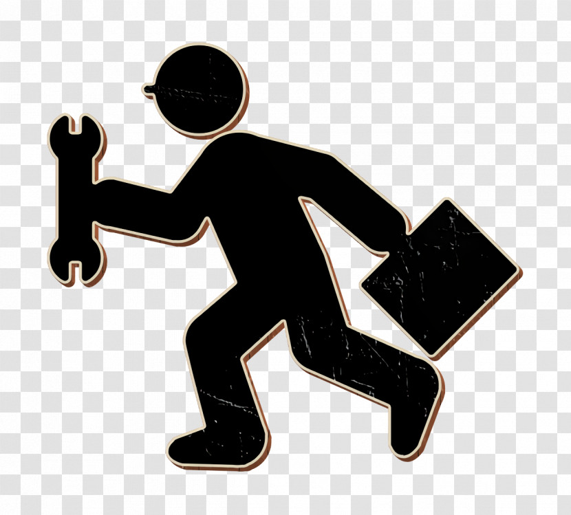 Do It Yourself Filled Icon Repair Icon Running Repair Man With Wrench And Kit Icon Transparent PNG