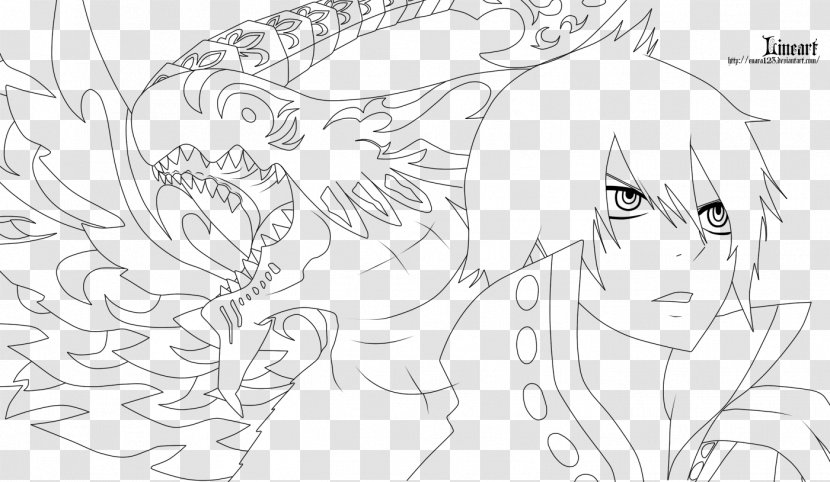Line Art Drawing Black And White Coloring Book Fairy Tail - Flower Transparent PNG