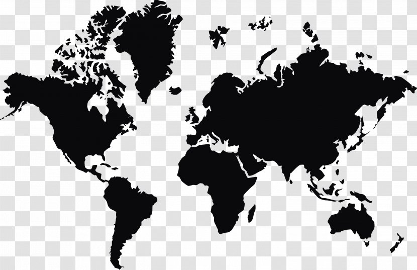 Earth World Map Globe - Monochrome Photography Transparent PNG