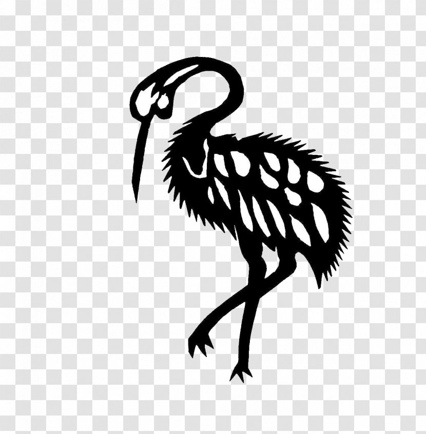 Common Ostrich Bird Papercutting - Water Transparent PNG