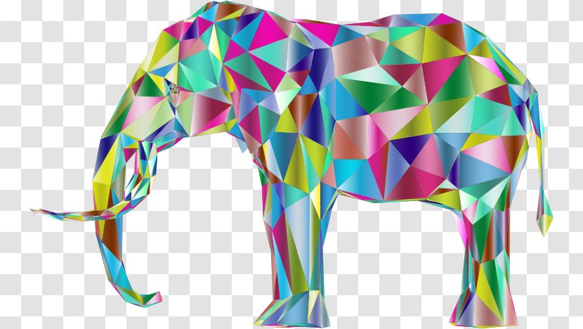 Low Poly 3D Computer Graphics Clip Art - Neck - Variation Elephant Transparent PNG