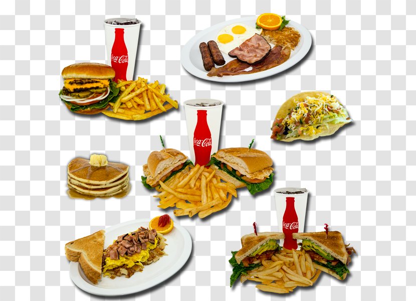 Fast Food Cuisine Of The United States Full Breakfast Hamburger French Fries - Junk Transparent PNG