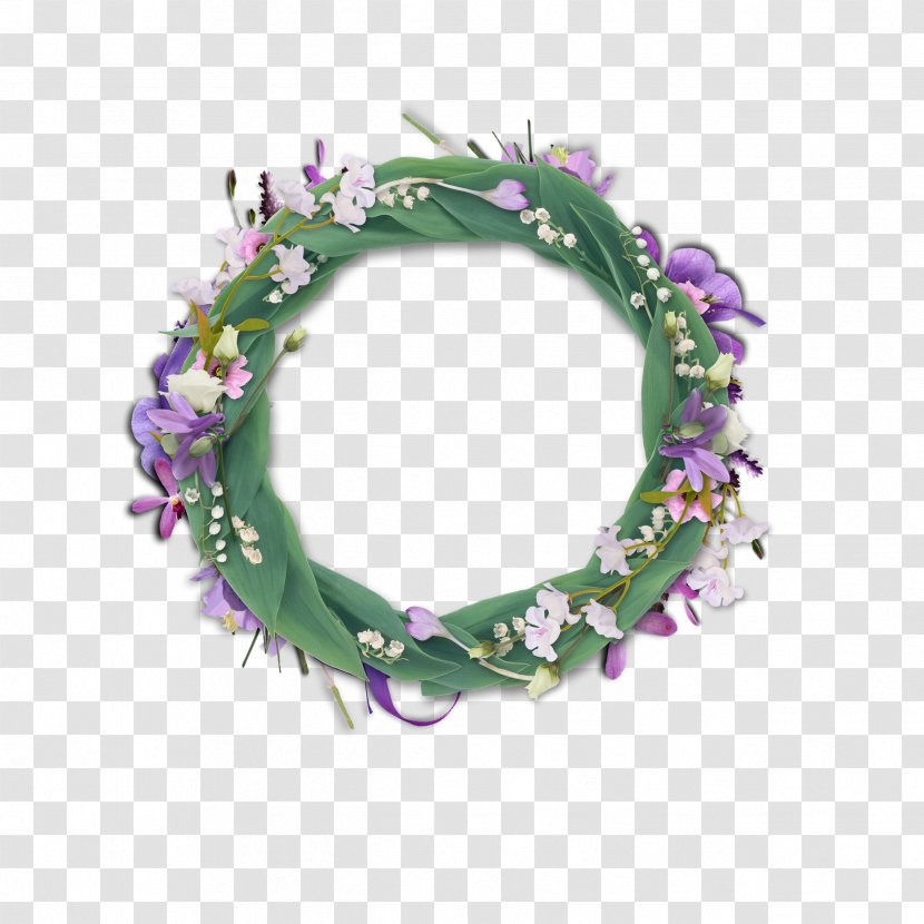 Bracelet Purple Wreath - Plant - Blue Transparent PNG