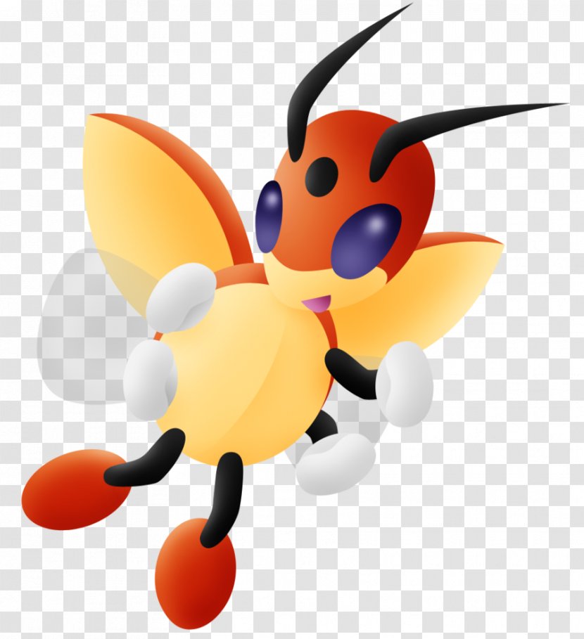Honey Bee Clip Art Pokémon Image - Orange - Lovely Silk Transparent PNG