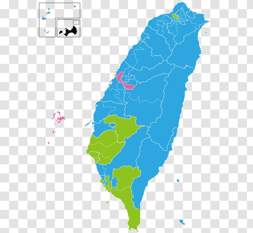 Taiwanese Local Elections, 2018 Vector Graphics Royalty-free Illustration - Area - Map Transparent PNG
