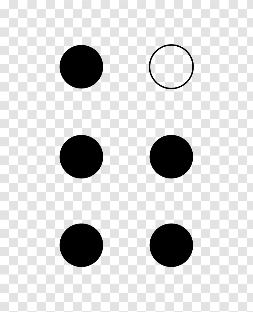 Braille Patterns Character Unicode Letter - Monochrome - Black Polka Dot Transparent PNG