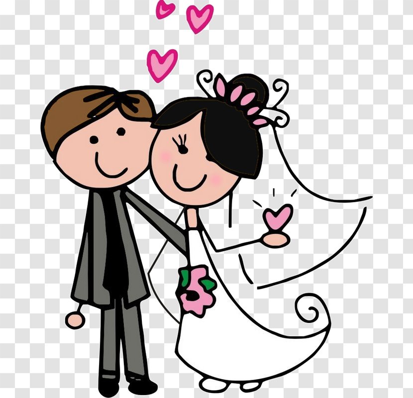 Paper Drawing Engagement Marriage - Silhouette - Noivos Transparent PNG