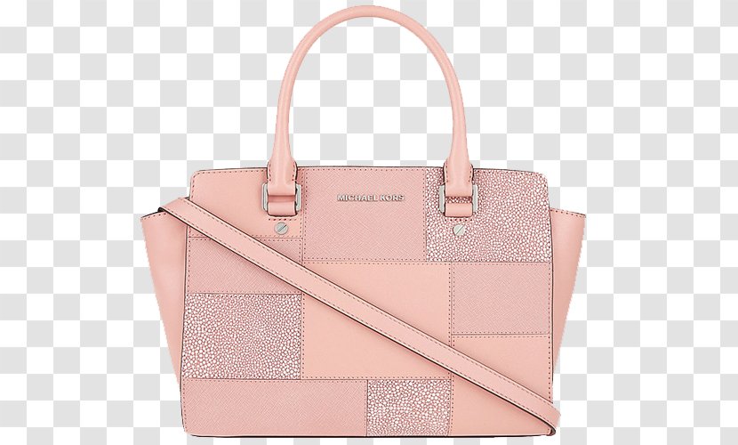 Tote Bag Pink Leather Handbag Pattern - Shoulder - MichaelKors Michael Kors Handbags Smiley Transparent PNG