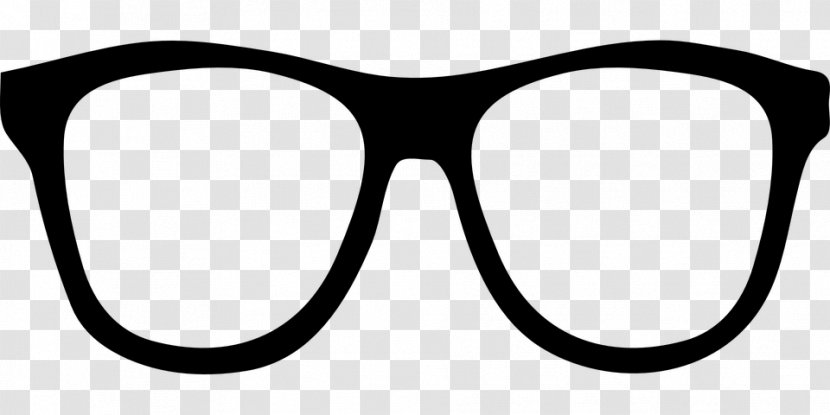 Glasses Geek Clip Art - Black And White Transparent PNG