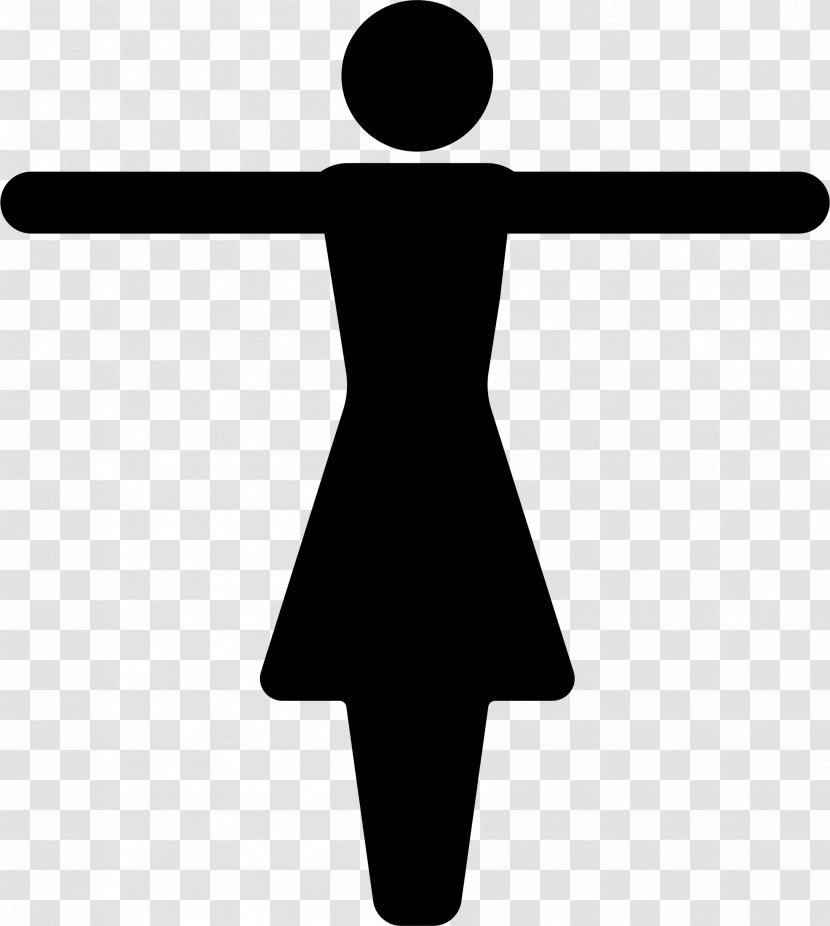 Gender Symbol Silhouette Female Clip Art - Arm - Arms Clipart Transparent PNG