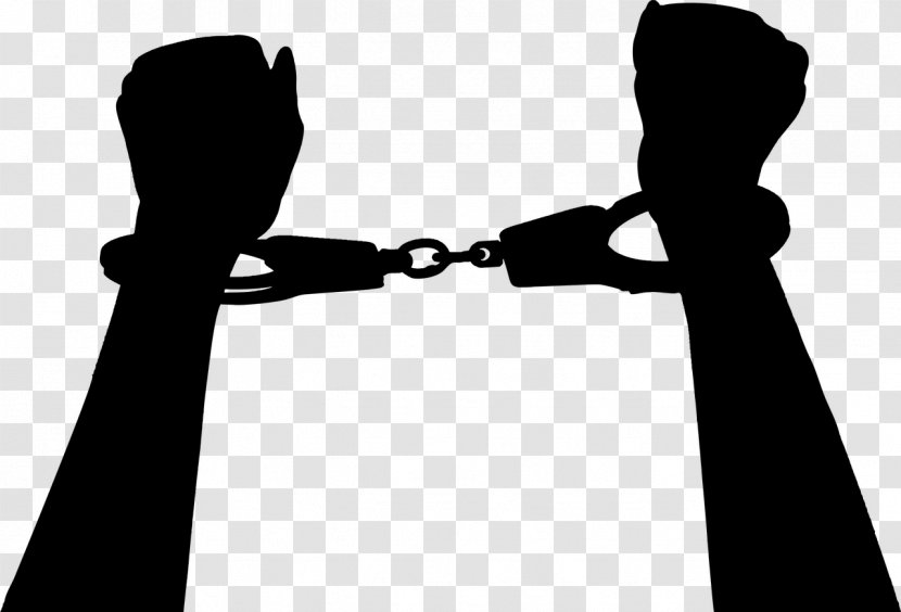 Handcuffs Arrest Silhouette Clip Art - Photography - Crime Transparent PNG