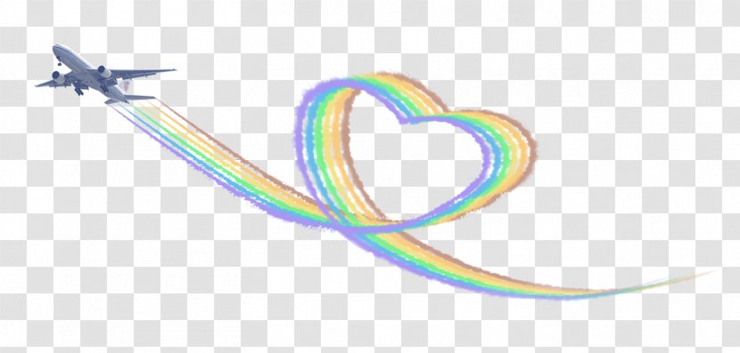 Airplane Rainbow Aviation - Aircraft Driving Love Transparent PNG