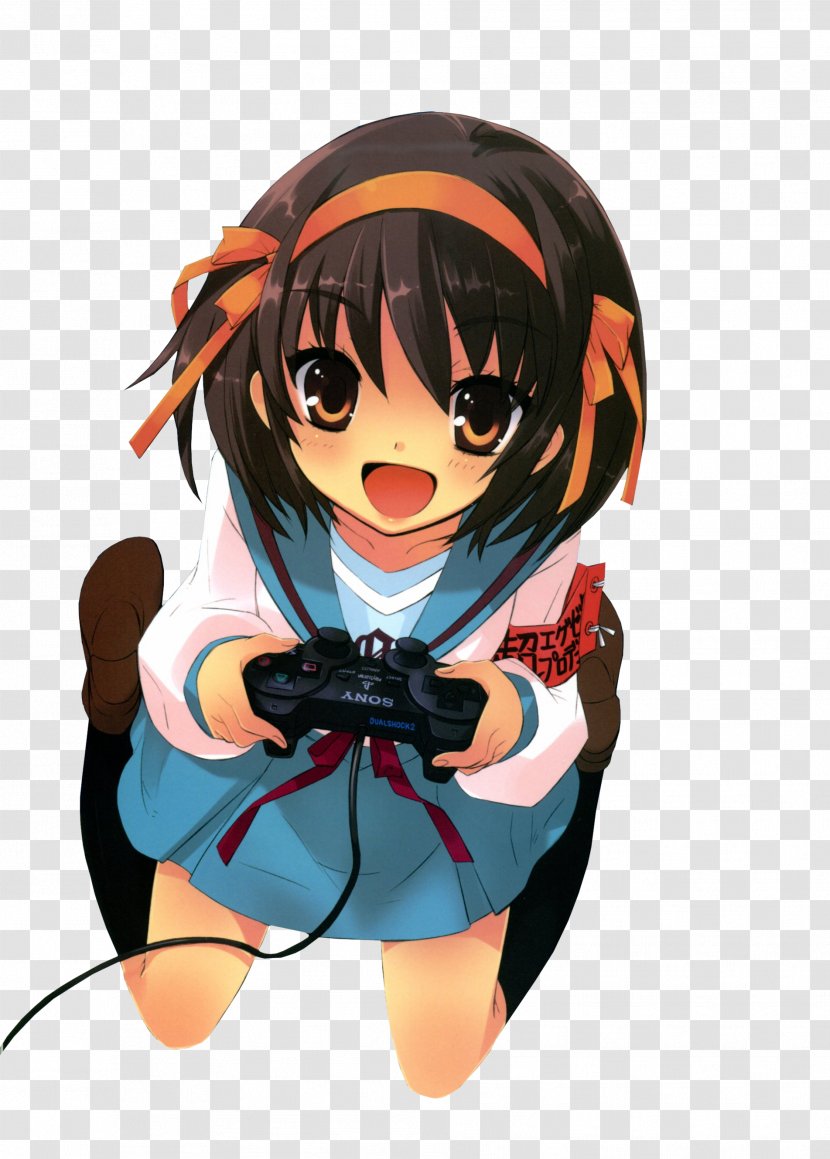 Suzumiya Haruhi No Tomadoi PlayStation 2 Figma Video Game - Silhouette Transparent PNG