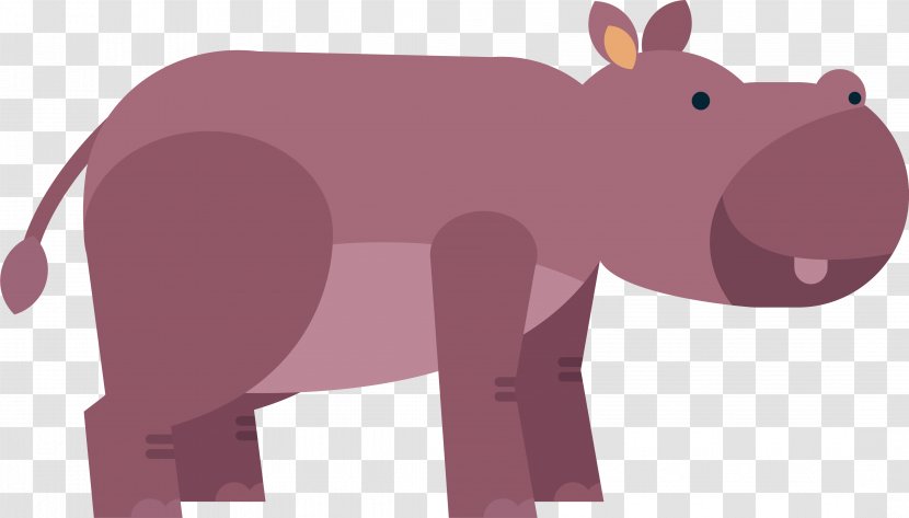 Dog Hippopotamus Pig Cartoon Illustration - Snout - Hippo Design Transparent PNG