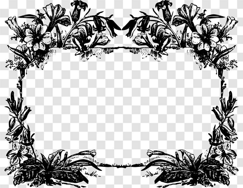 Black And White Picture Frames Clip Art - Watercolor Painting - Design Transparent PNG