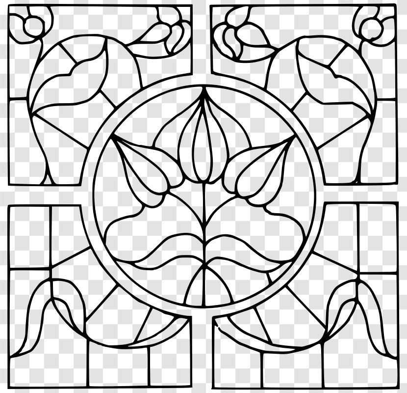 Window Stained Glass Painting Clip Art - Geometric Clipart Transparent PNG