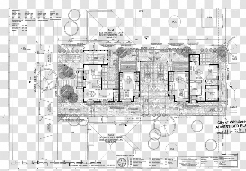 Floor Plan Structure Open Dwelling - Technical Drawing - Tile-roofed House Transparent PNG