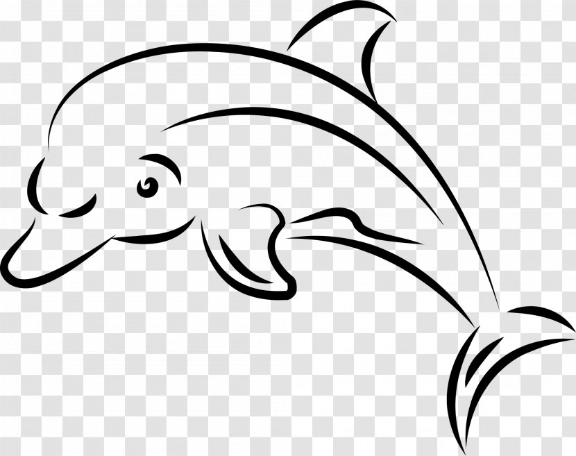 Drawing Dolphin Silhouette Clip Art - Text - Dolphins Line Transparent PNG