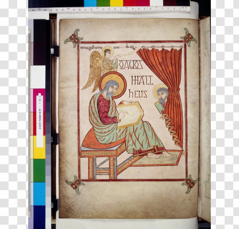 Lindisfarne Gospels Gospel Of Matthew Synoptic - Illuminated Manuscript - Curing Barn Transparent PNG