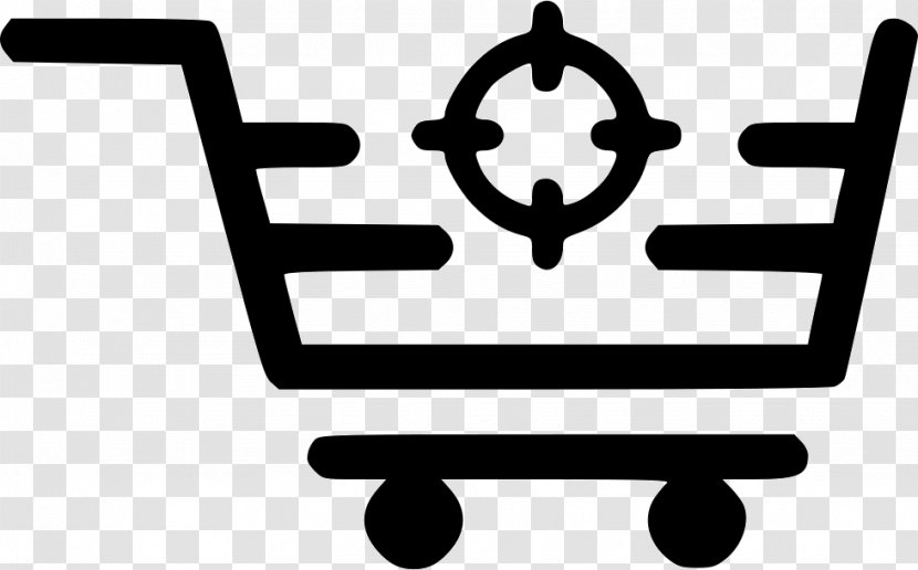 Clip Art - Black And White - Shopping Cart Transparent PNG