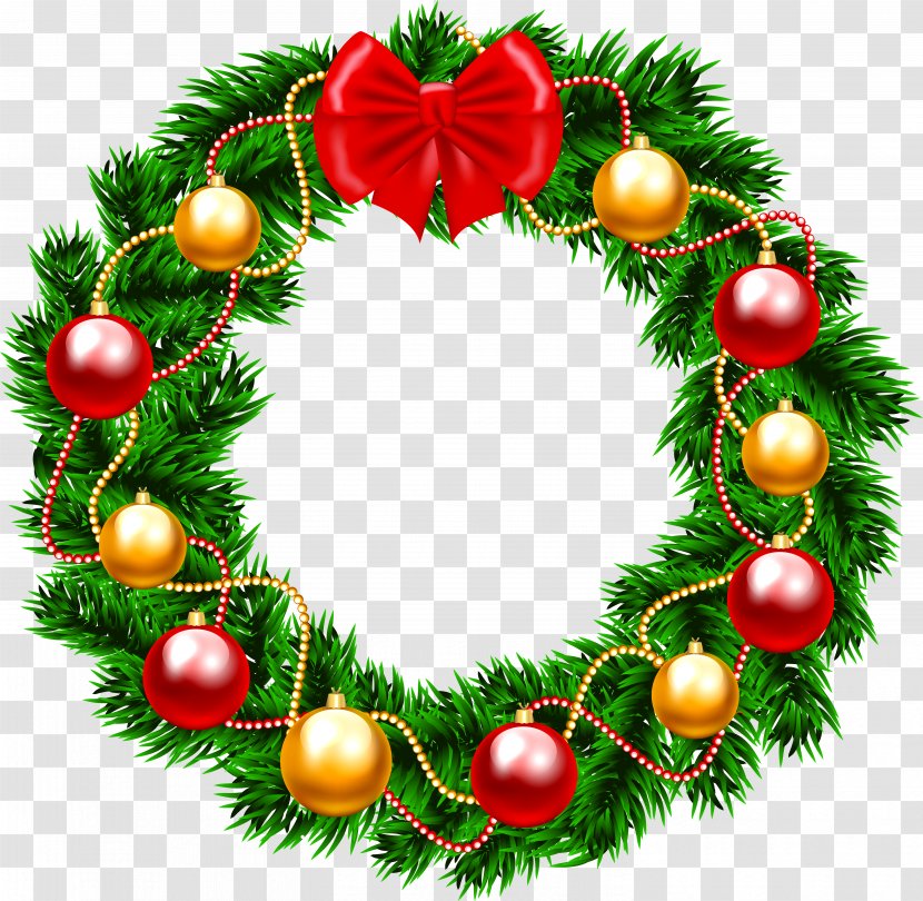 Wreath Christmas Day Garland Clip Art - Pine - Fair Background Clipart Transparent PNG