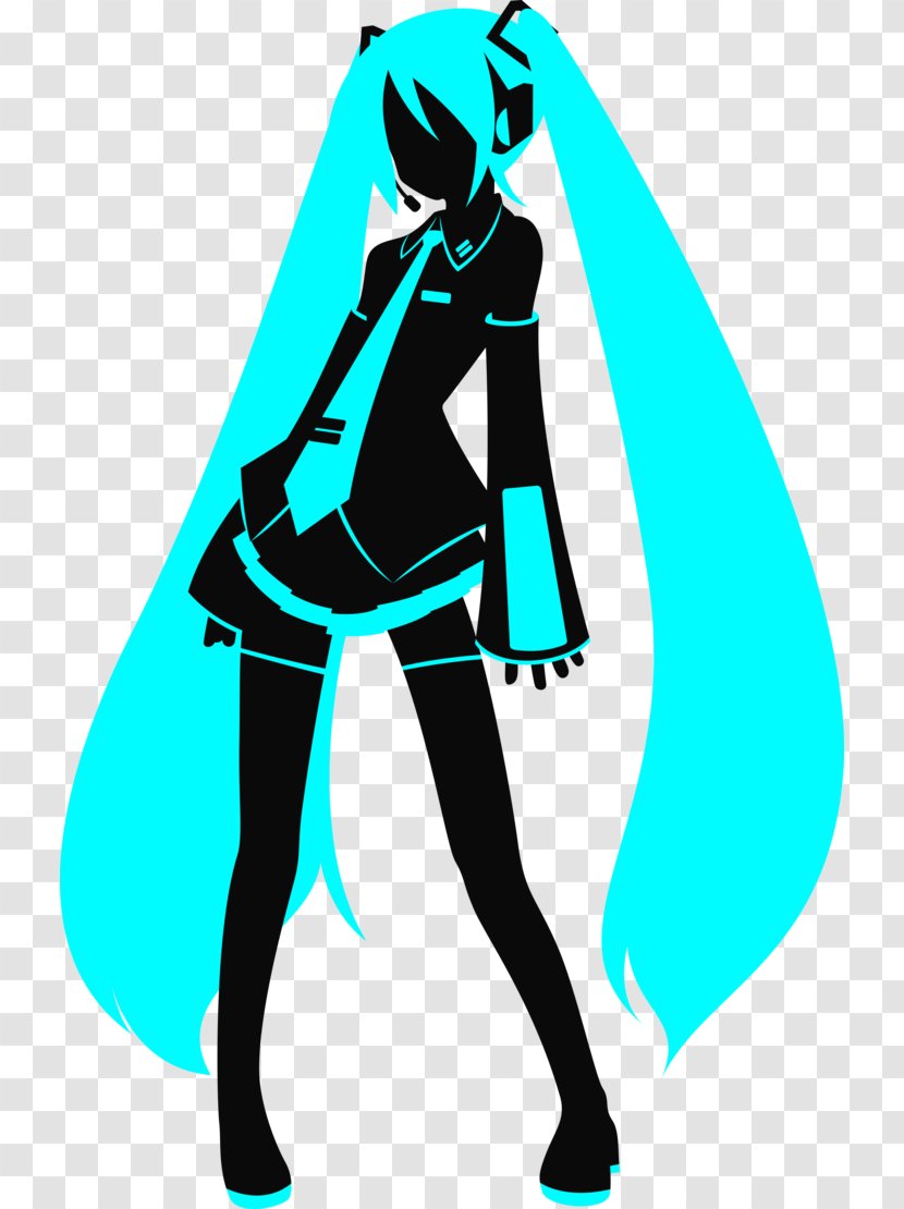 Hatsune Miku Silhouette Vocaloid Mobile Phones Art - Frame Transparent PNG