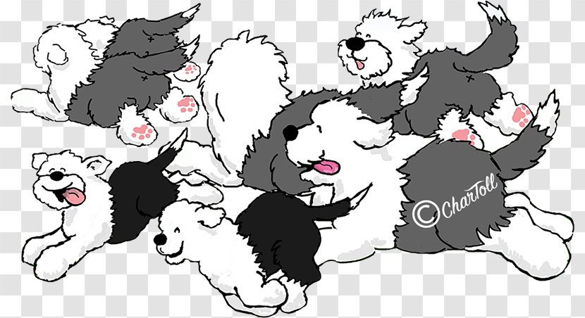 Old English Sheepdog Whiskers Shetland Kitten Breeder - Silhouette Transparent PNG