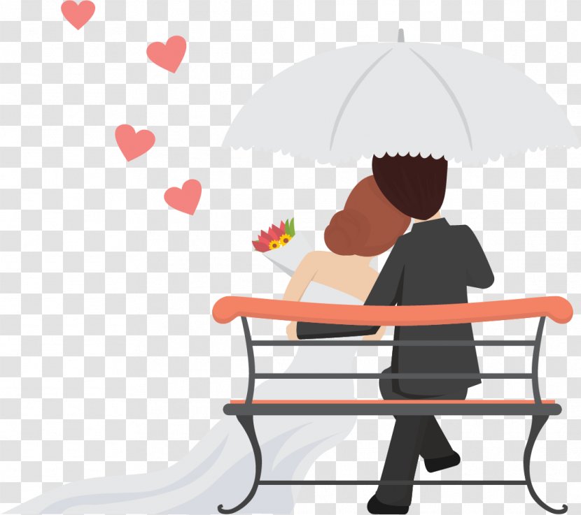 Marriage Wedding Couple Romance Love - Hand-painted Vector Illustration Transparent PNG