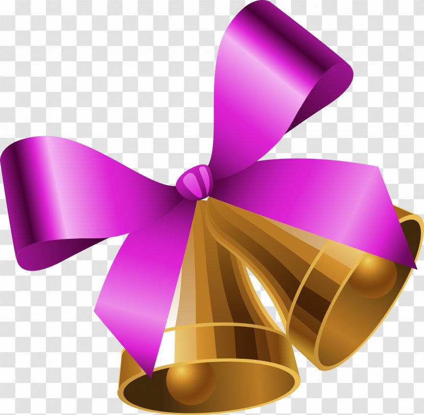 Purple Ribbon - Small Bells Transparent PNG