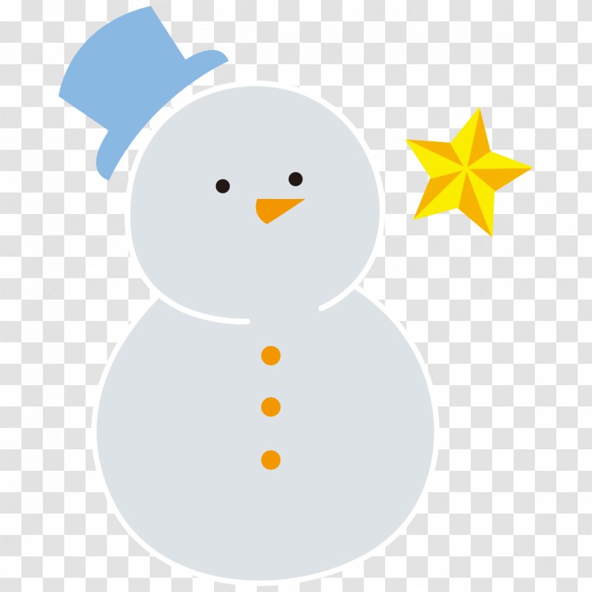 Snowman And Star. - Beak - Moon Transparent PNG