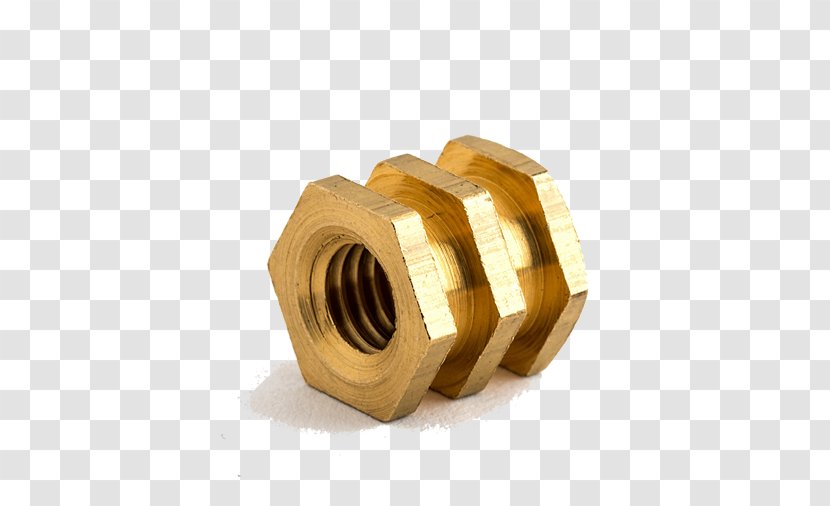 Brass Nut Rotational Molding Threaded Insert - Knurling Transparent PNG