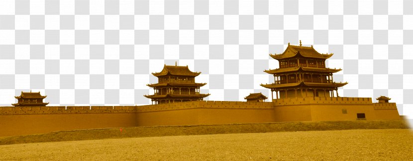 Jiayuguan City Dunhuang Lanzhou Great Wall Of China Longmen Grottoes - Qinghai - Old Town Transparent PNG