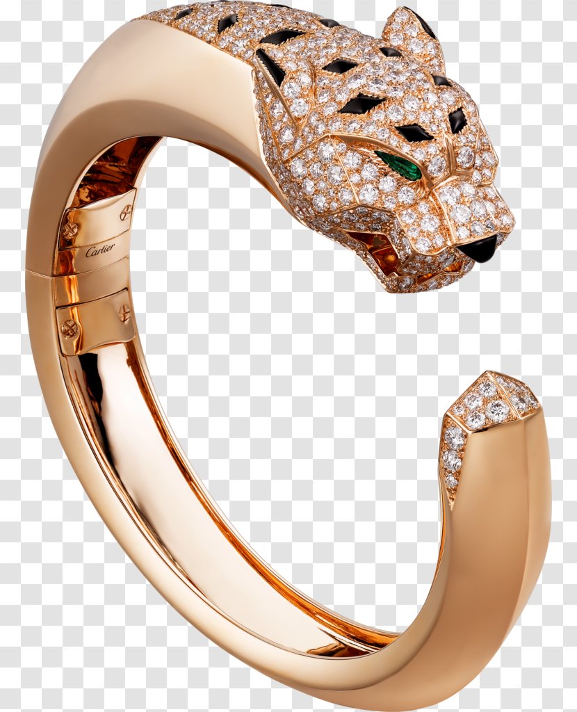 Leopard Cartier Ring Gold Bangle - Gemstone Transparent PNG