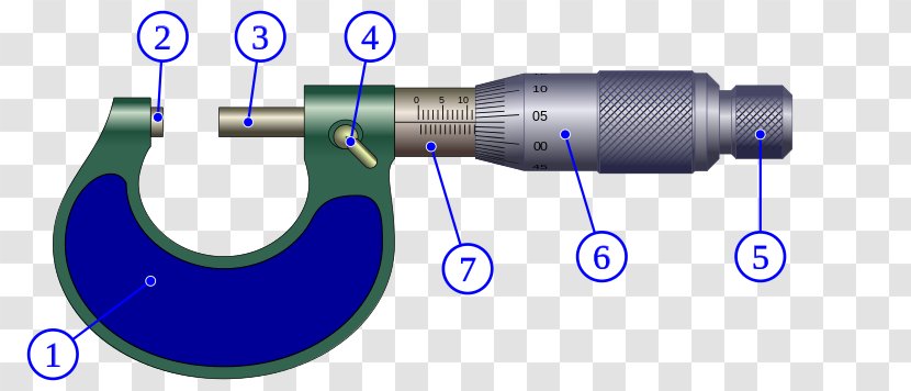 Micrometer Measuring Instrument Calipers Vernier Scale Measurement - Object - Auto Part Transparent PNG