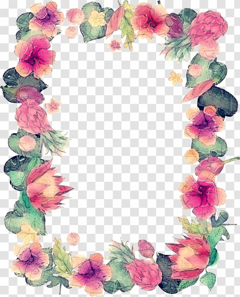 Floral Design - Pink - Interior Picture Frame Transparent PNG