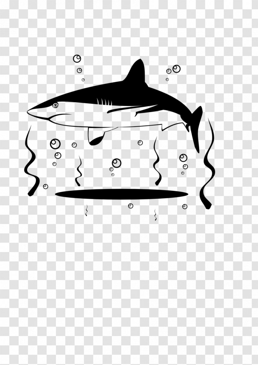 Cdr Clip Art - Monochrome - Shark Transparent PNG