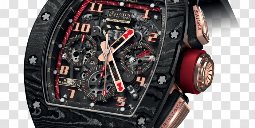 Lotus F1 Formula 1 Richard Mille Watch Flyback Chronograph - Auto Racing Transparent PNG