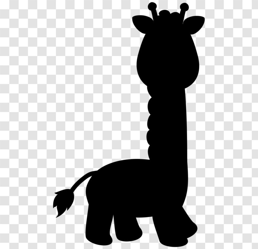 Black & White - Wildlife - M Giraffe Clip Art Fauna Silhouette Transparent PNG