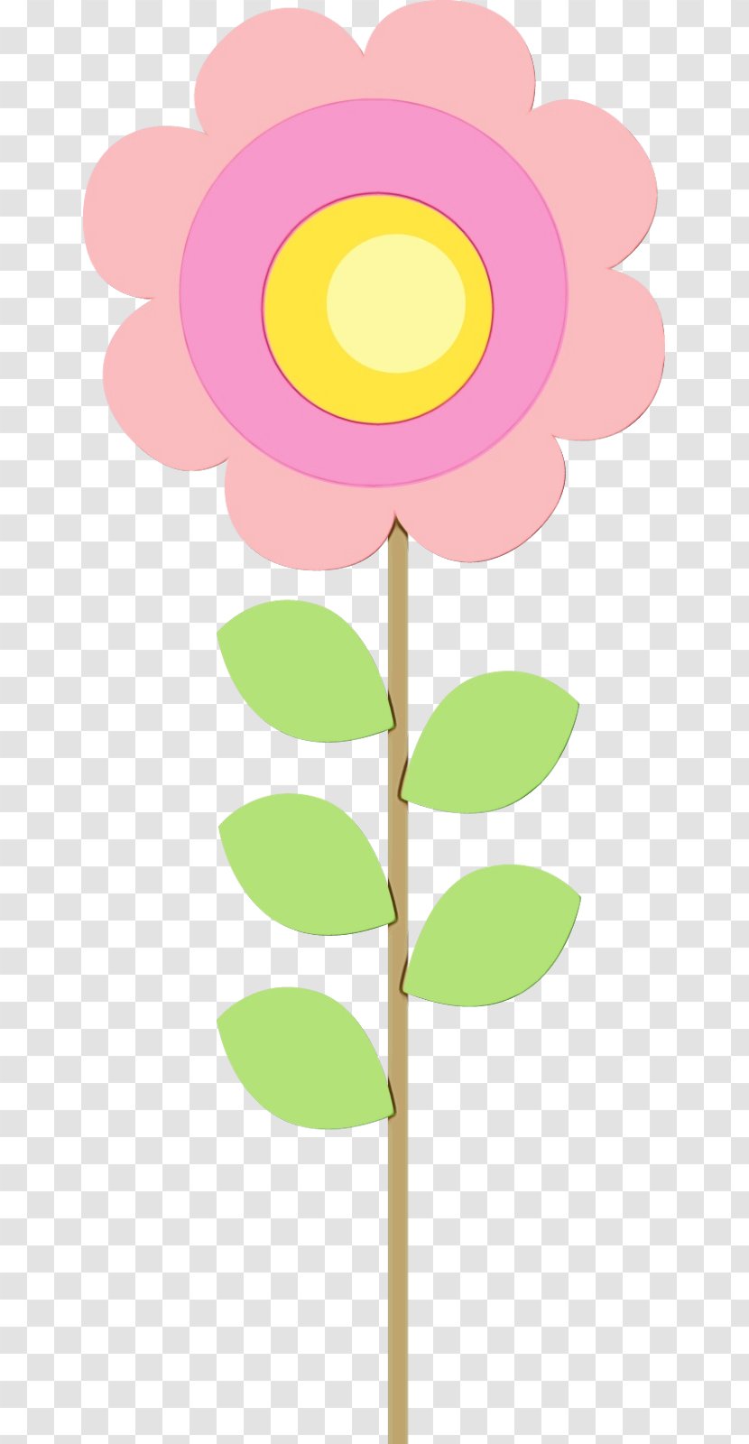 Watercolor Flower Background - Leaf - Plant Stem Transparent PNG