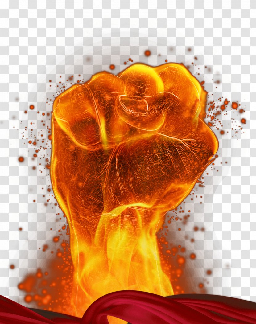 Fire Fist Material Download - Spark - Organism Transparent PNG