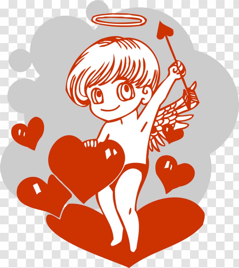 Cupid Valentines Day Illustration - Frame - Decorative Pattern Love Transparent PNG