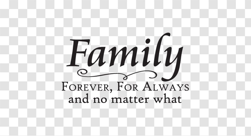 Wall Decal Family Saying Quotation - Text Transparent PNG