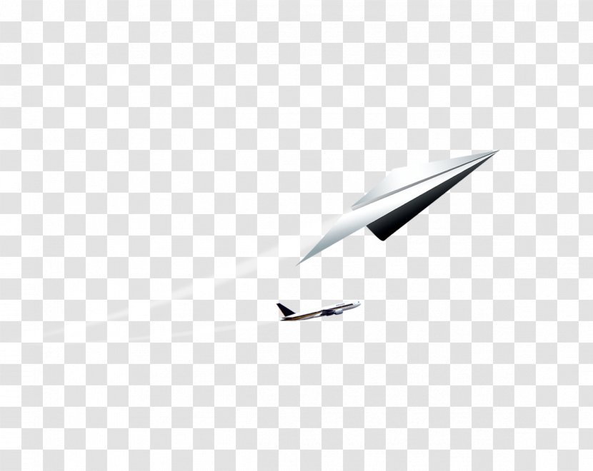 White Black Angle Pattern - Creative Paper Airplane Transparent PNG