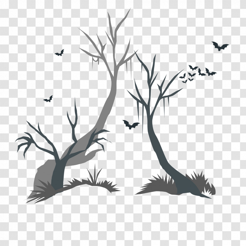 Tree Visual Arts Leaf Black And White Twig Transparent PNG