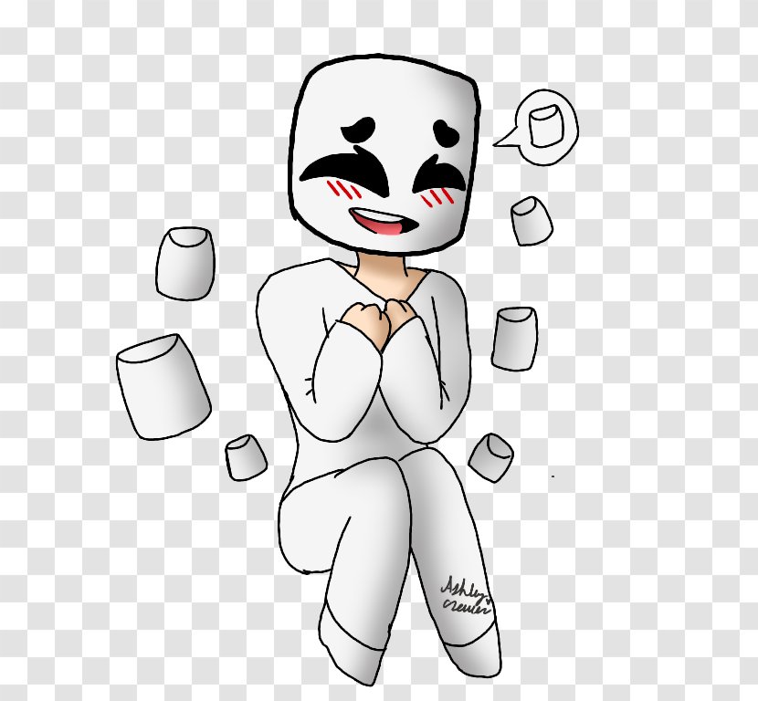 Art Thumb Drawing Painting - Silhouette - Marshmello Transparent PNG