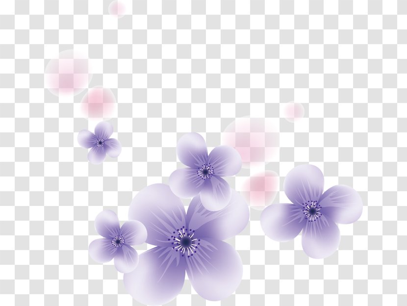 Petal Purple Flower - Red - Falling Flowers Transparent PNG