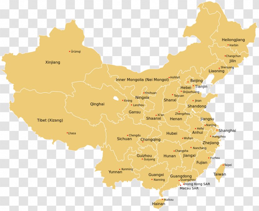 Central China Hunan Shaanxi Taiwan Province, People's Republic Of Provinces - Province Transparent PNG