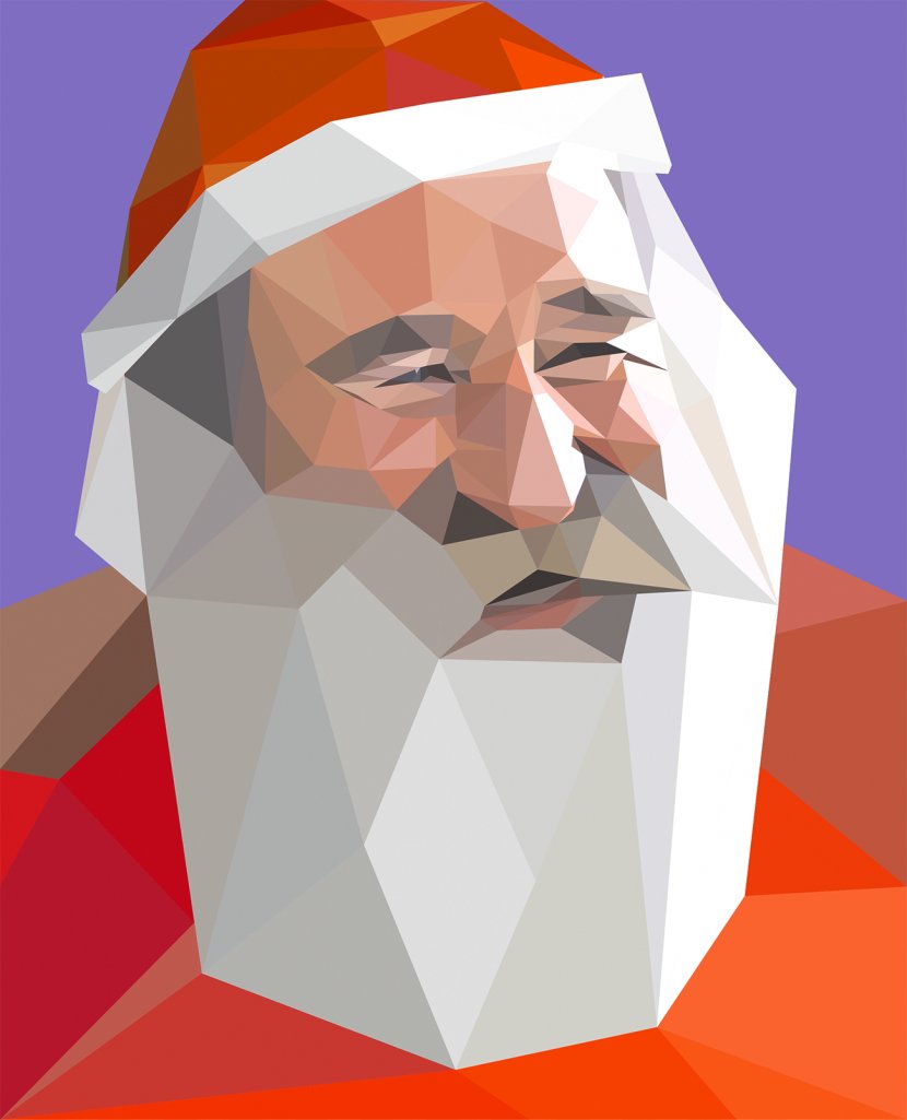 Santa Claus Geometry Christmas - Art Transparent PNG